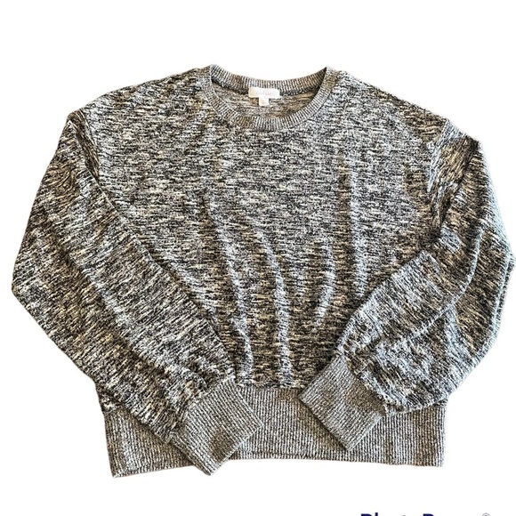 Colsie lightweight gray, black and cream crew neck sweater size Medium - Picture 5 of 6